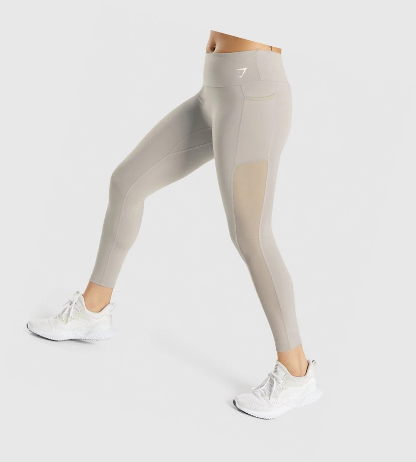 Gymshark Koulutus Mesh Pocket High Waisted Naisten Leggingsit Harmaat | VPNKGX092