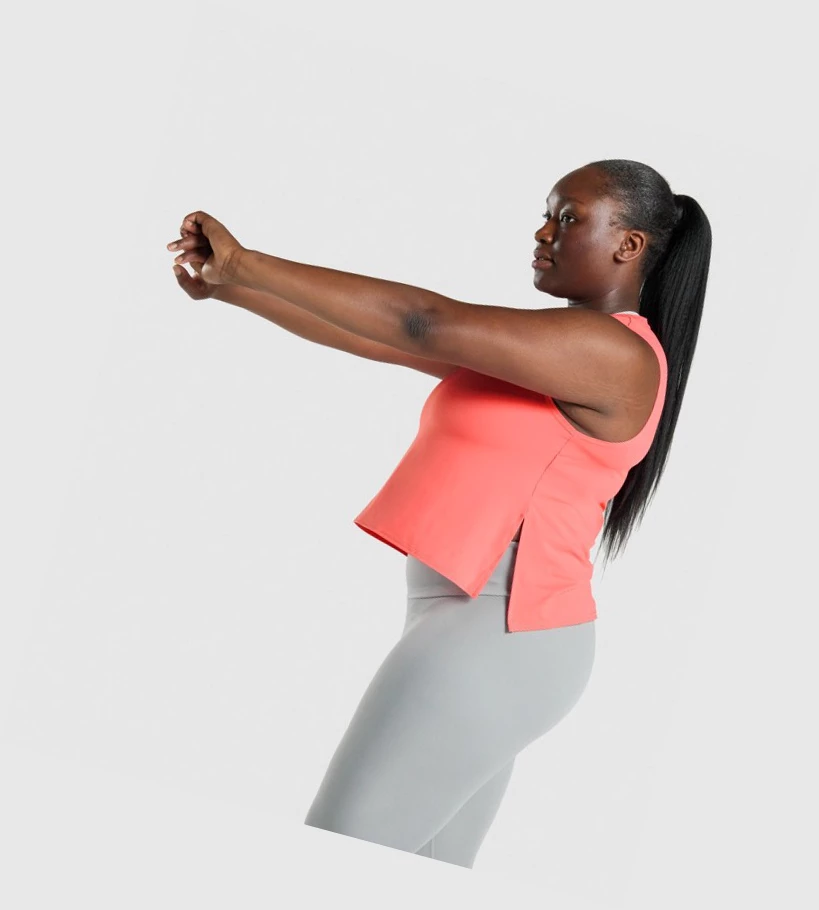 Gymshark Koulutus Midi Naisten Hihaton Paita Pinkki | JNQMYC691