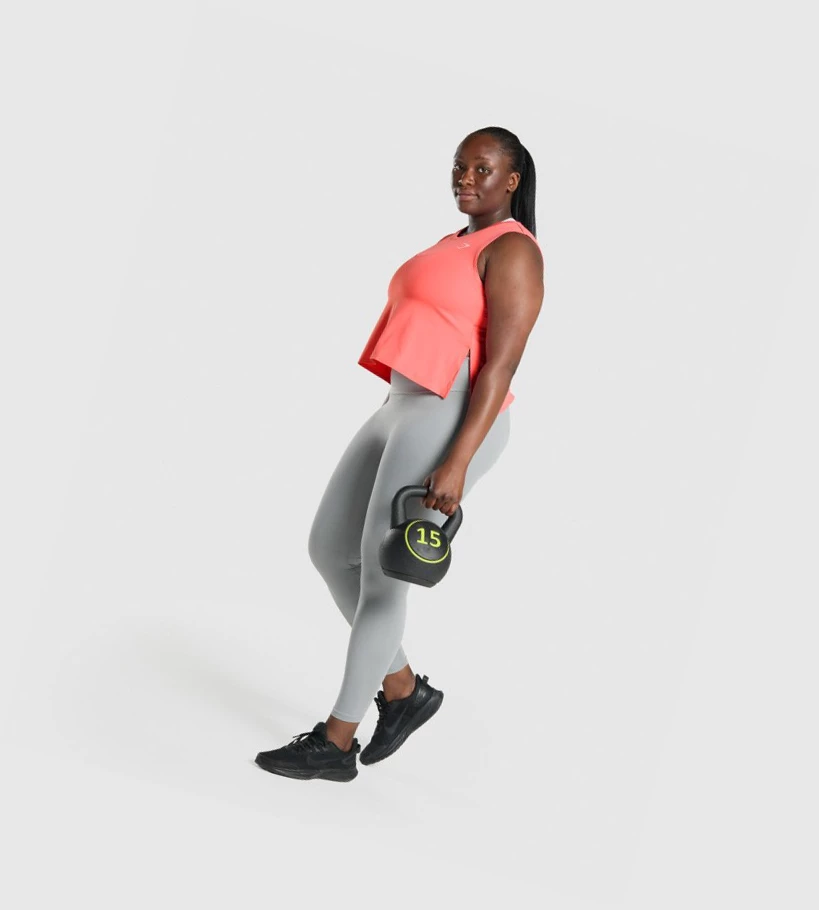 Gymshark Koulutus Midi Naisten Hihaton Paita Pinkki | JNQMYC691