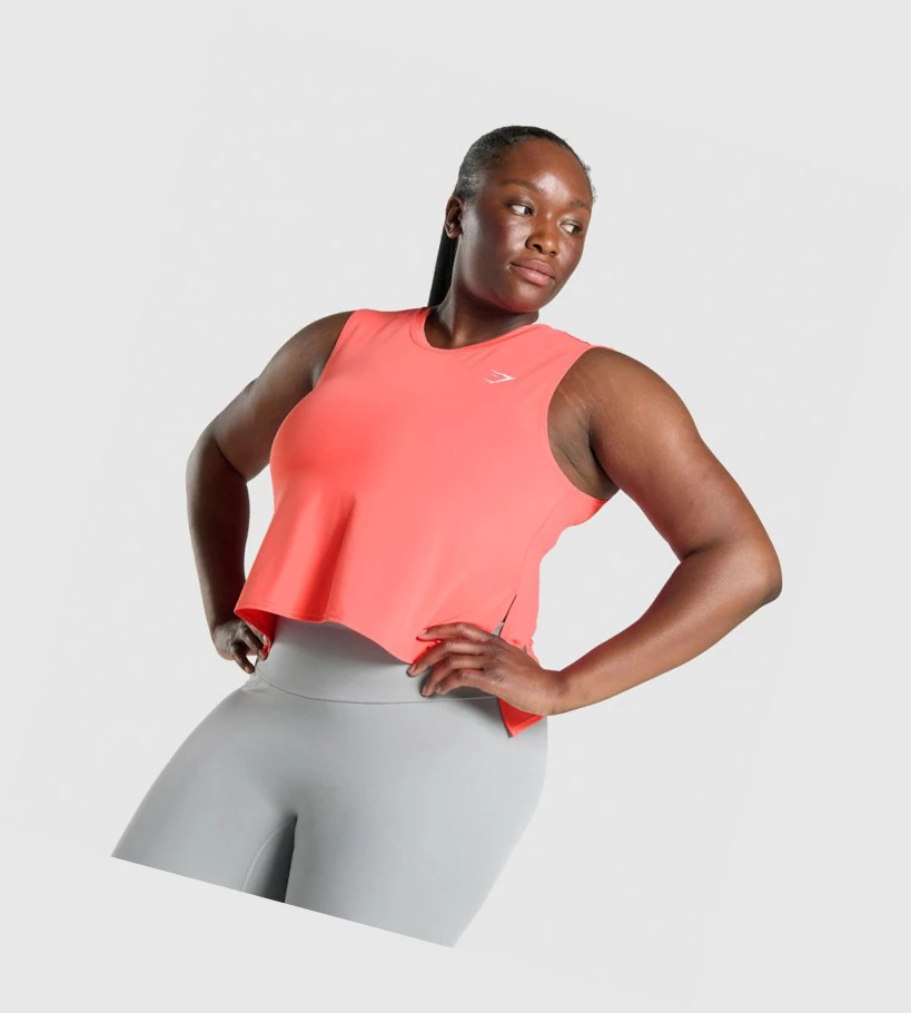 Gymshark Koulutus Midi Naisten Hihaton Paita Pinkki | JNQMYC691