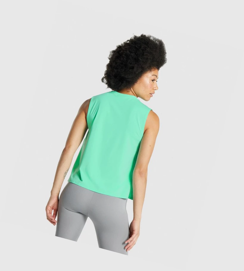 Gymshark Koulutus Midi Naisten Hihaton Paita Turkoosi | URGMLN027