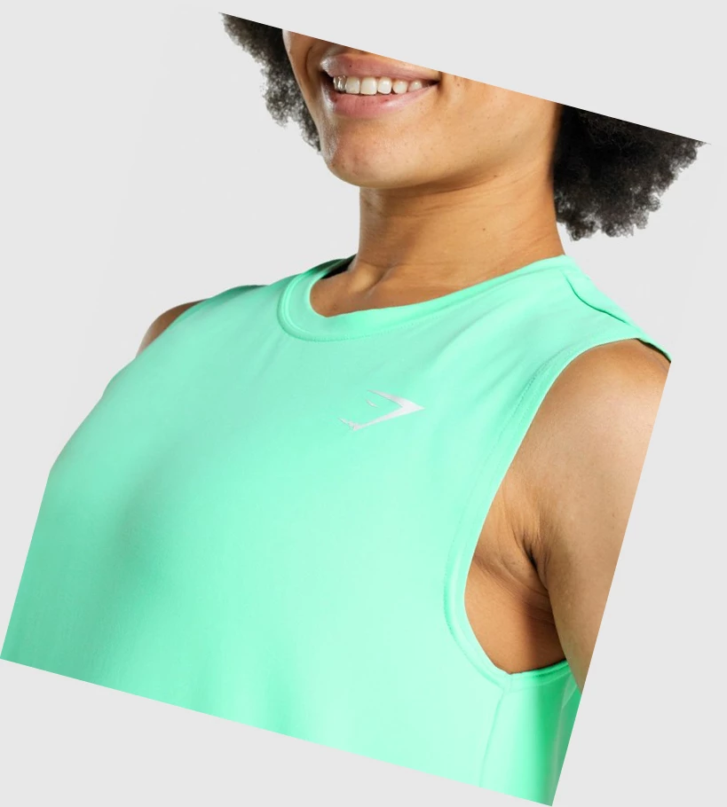 Gymshark Koulutus Midi Naisten Hihaton Paita Turkoosi | URGMLN027