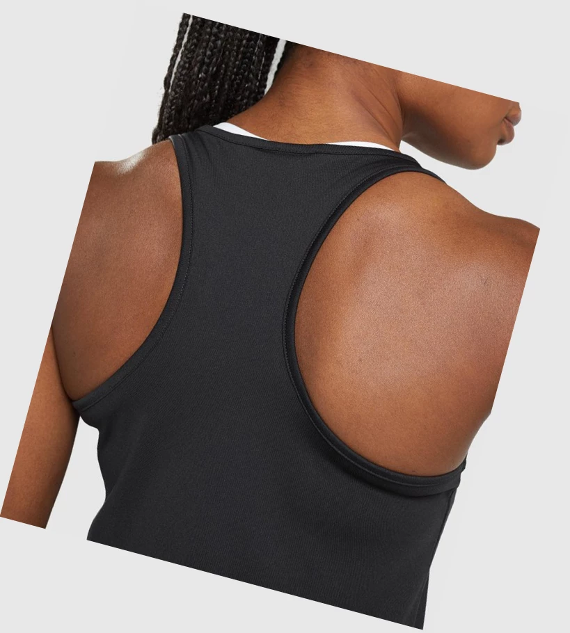 Gymshark Koulutus Naisten Hihaton Paita Mustat | RLEOXC374