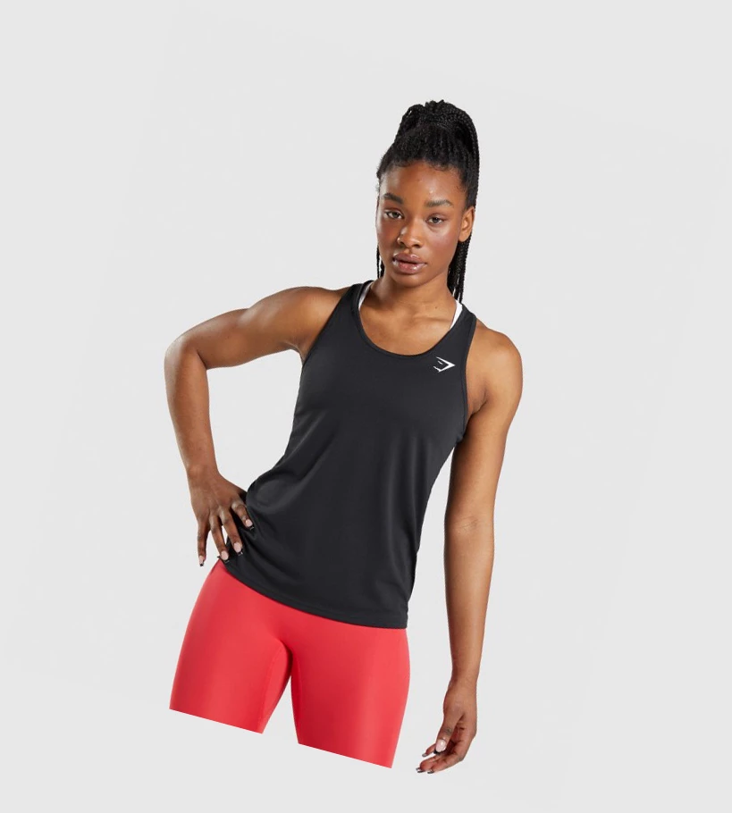 Gymshark Koulutus Naisten Hihaton Paita Mustat | RLEOXC374