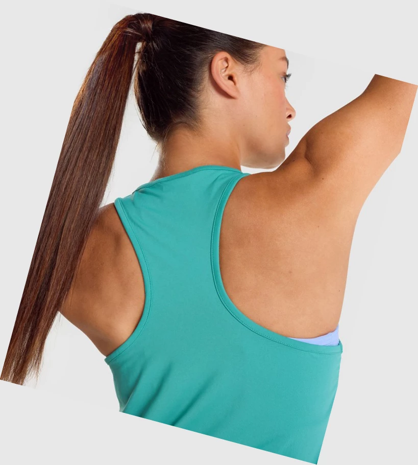 Gymshark Koulutus Naisten Hihaton Paita Turkoosi | TQDLNH796