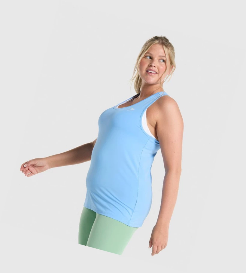 Gymshark Koulutus Naisten Hihaton Paita Vaaleansininen | WDPRHG296