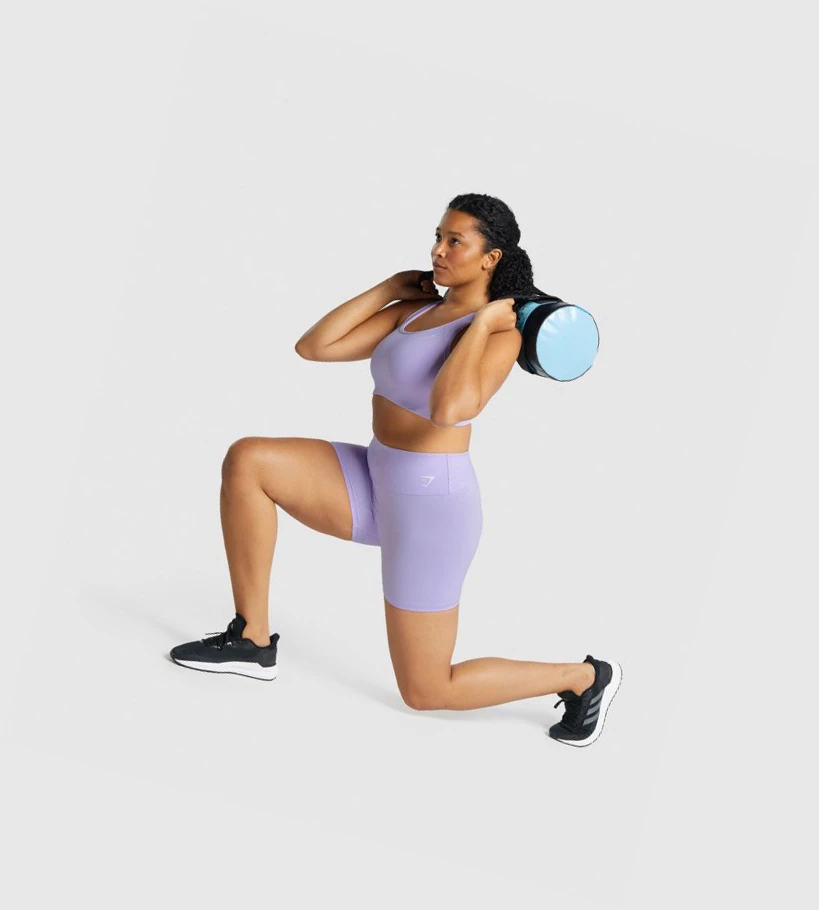 Gymshark Koulutus Naisten Shortsit Vaaleanvioletit | XPEMVD239