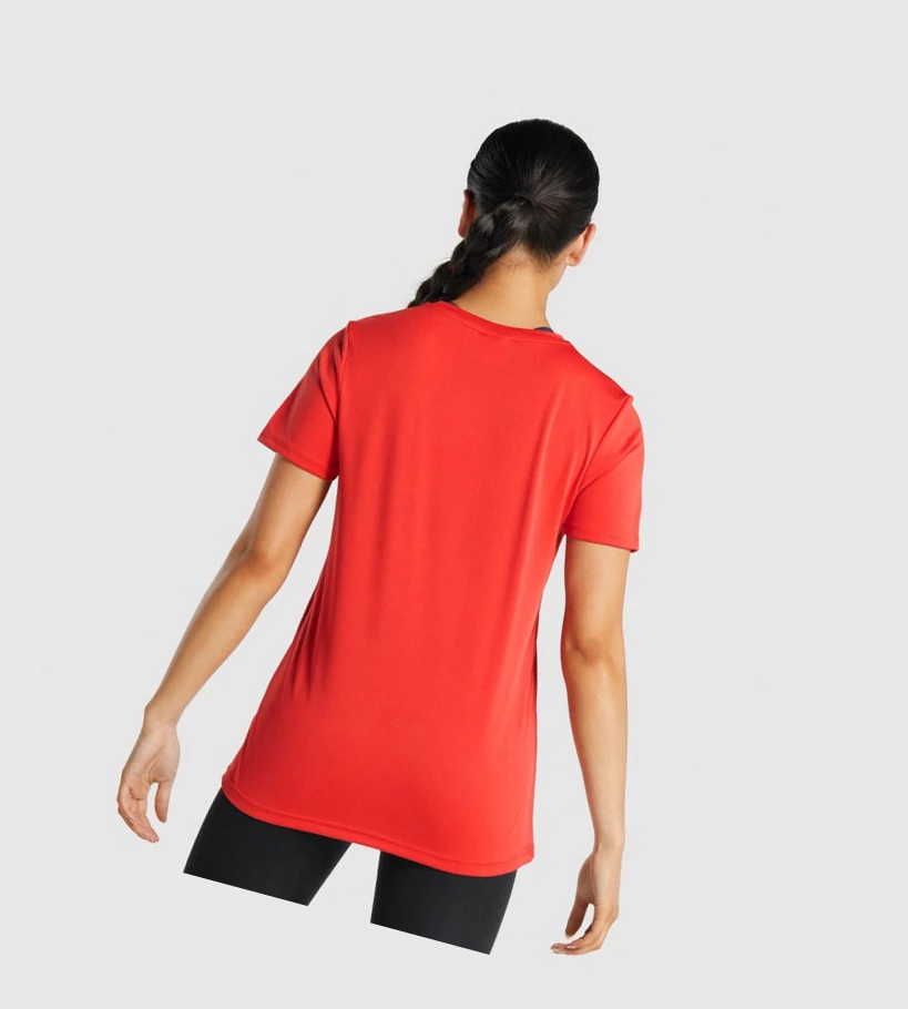 Gymshark Koulutus Naisten T Paidat Punainen | JYIEQP546