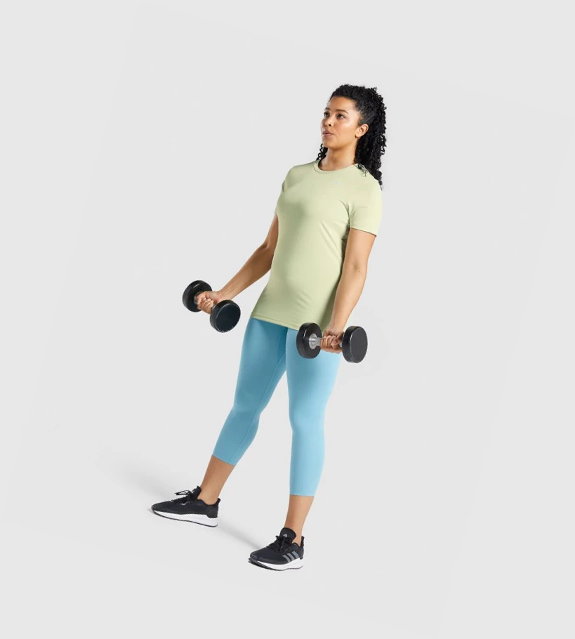 Gymshark Koulutus Naisten T Paidat Vaaleanvihreä | NTMXLE472