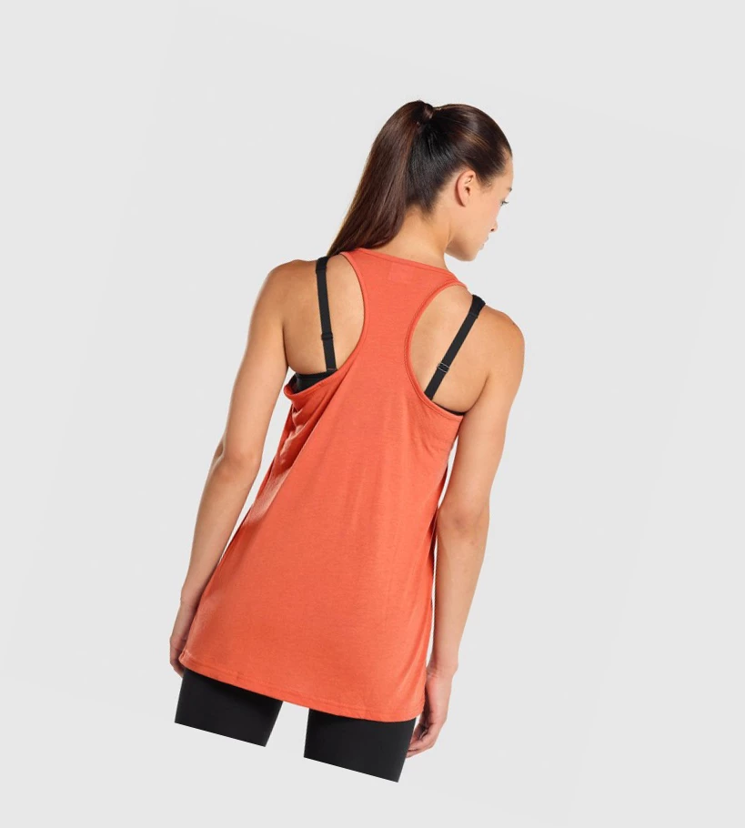 Gymshark Koulutus Oversized Naisten Hihaton Paita Oranssi | BMTLUF896