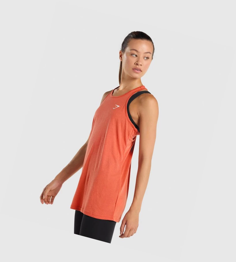 Gymshark Koulutus Oversized Naisten Hihaton Paita Oranssi | BMTLUF896