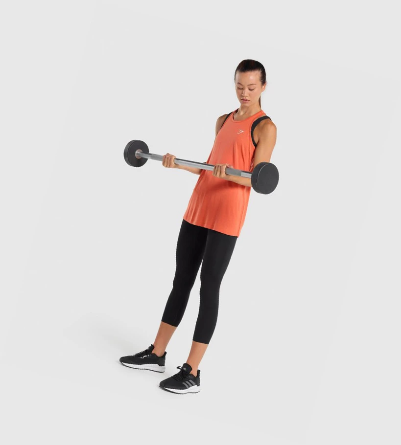 Gymshark Koulutus Oversized Naisten Hihaton Paita Oranssi | BMTLUF896