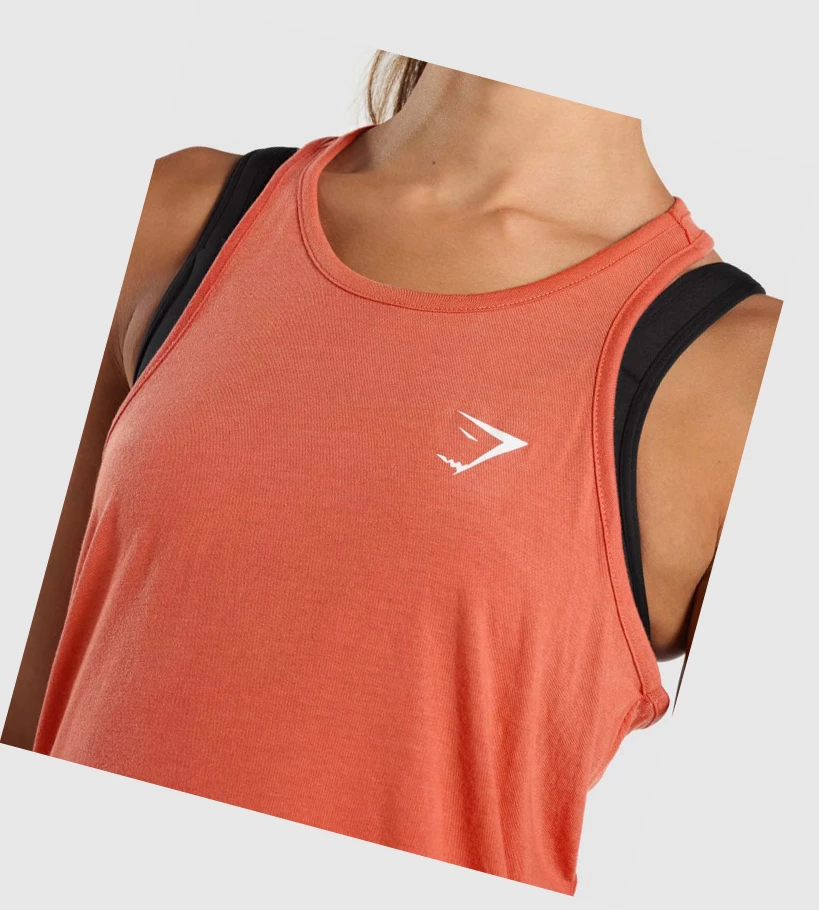Gymshark Koulutus Oversized Naisten Hihaton Paita Oranssi | BMTLUF896