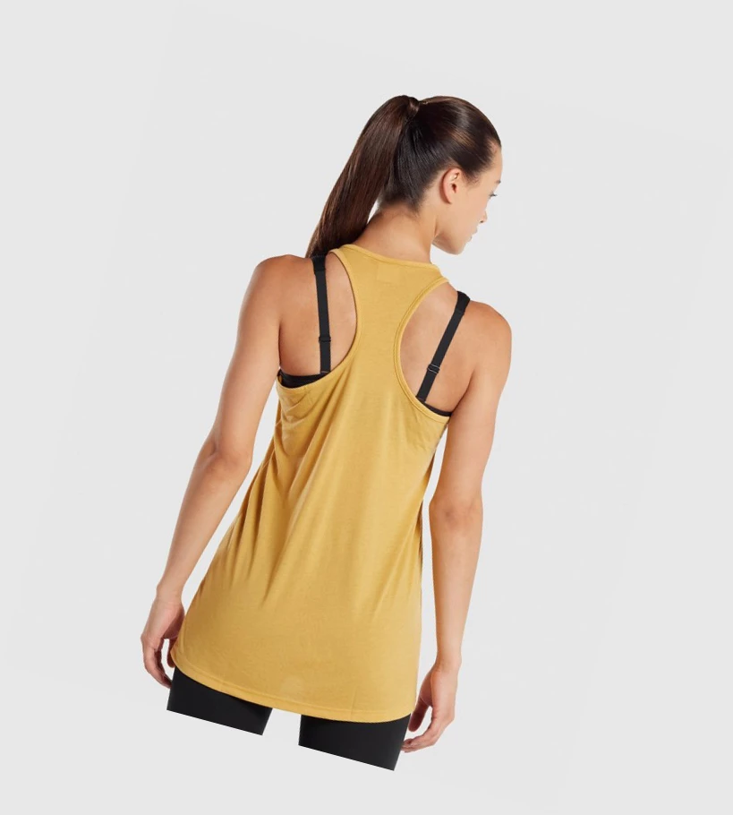 Gymshark Koulutus Oversized Naisten Hihaton Paita Keltainen | GHTUCP847