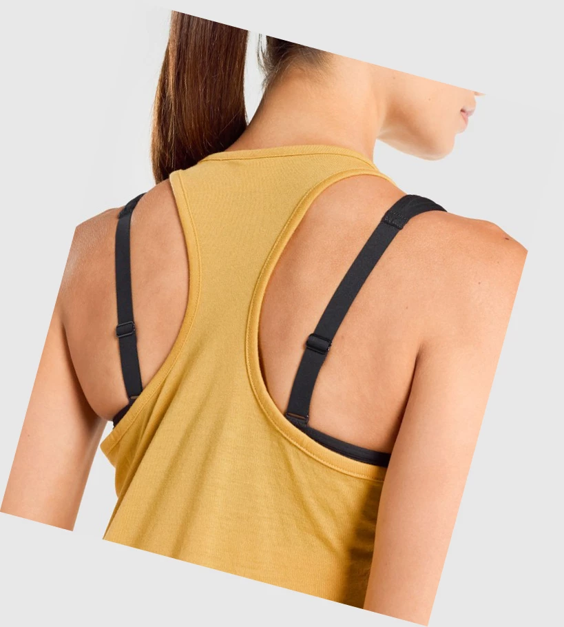 Gymshark Koulutus Oversized Naisten Hihaton Paita Keltainen | GHTUCP847