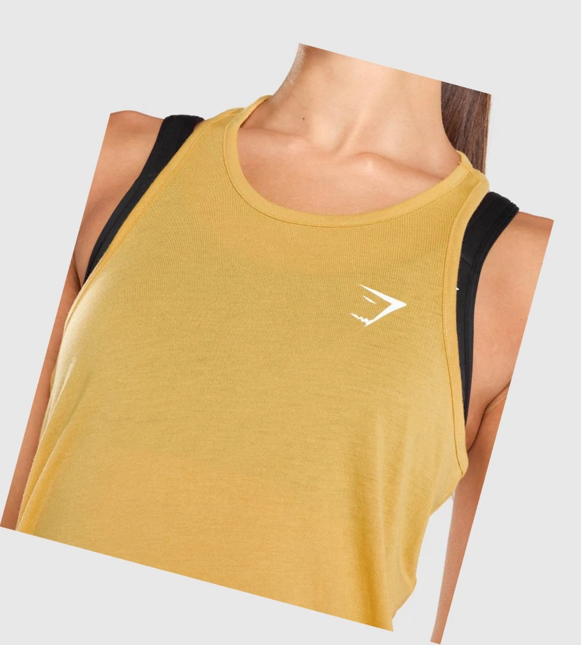 Gymshark Koulutus Oversized Naisten Hihaton Paita Keltainen | GHTUCP847
