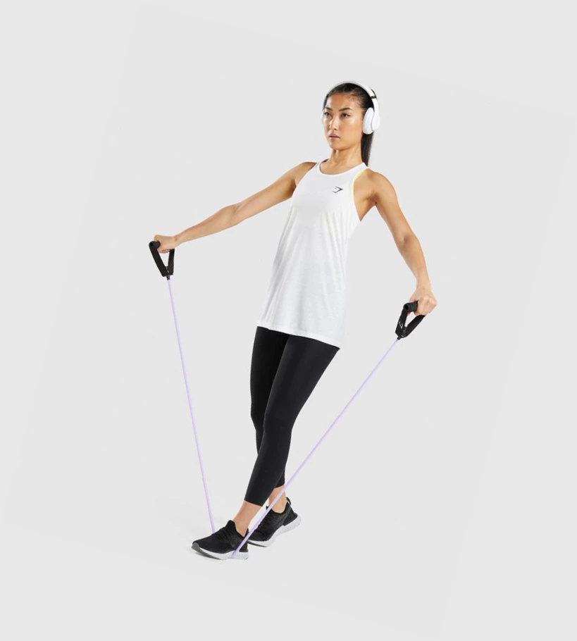 Gymshark Koulutus Oversized Naisten Hihaton Paita Valkoinen | JNZDBK950