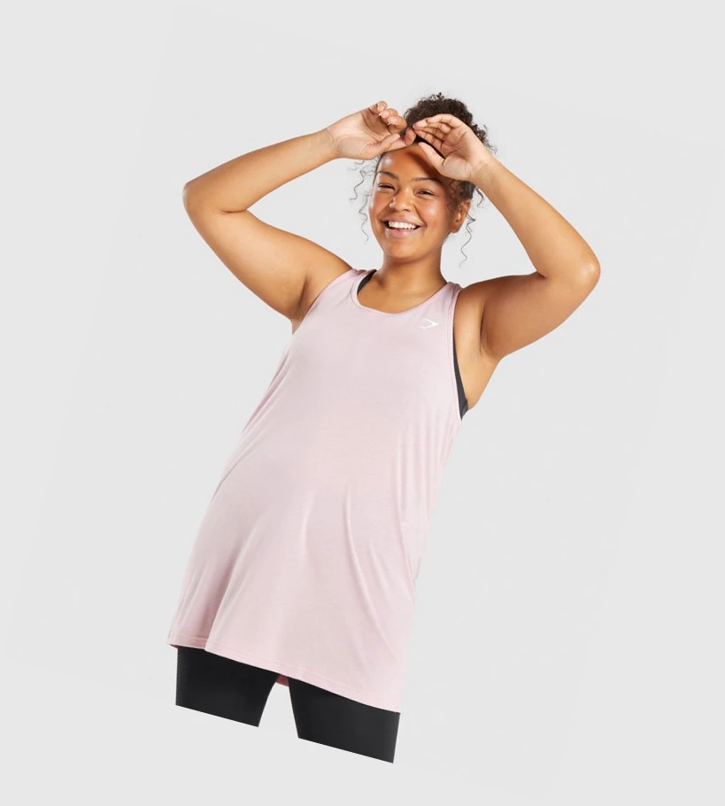 Gymshark Koulutus Oversized Naisten Hihaton Paita Vaaleanpinkki | JRPHIO984