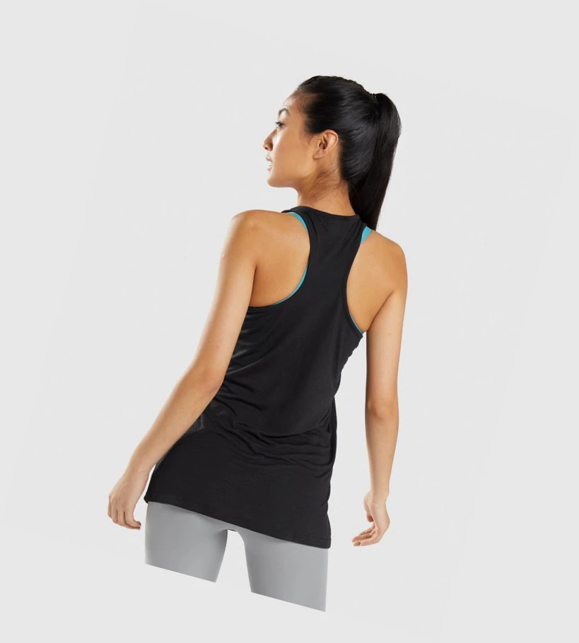 Gymshark Koulutus Oversized Naisten Hihaton Paita Mustat | NEMUVZ369