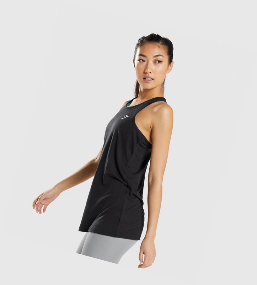 Gymshark Koulutus Oversized Naisten Hihaton Paita Mustat | NEMUVZ369