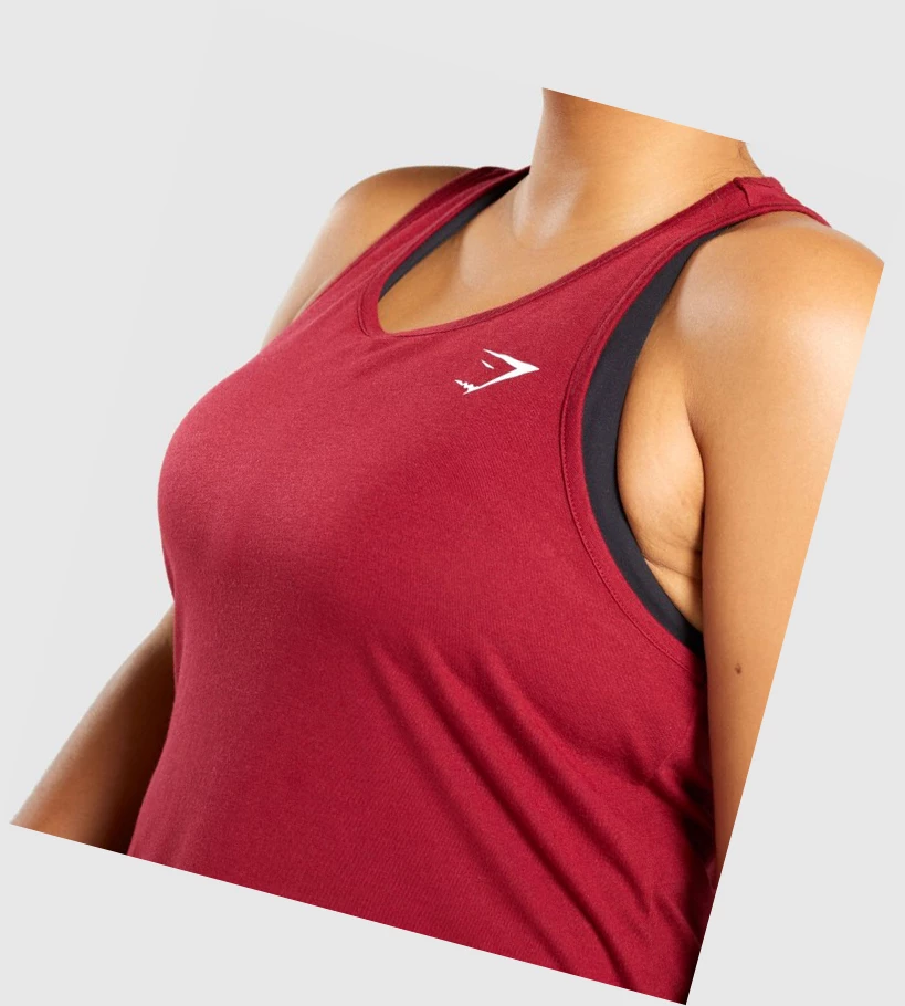 Gymshark Koulutus Oversized Naisten Hihaton Paita Viininpunainen | PNYEIS936