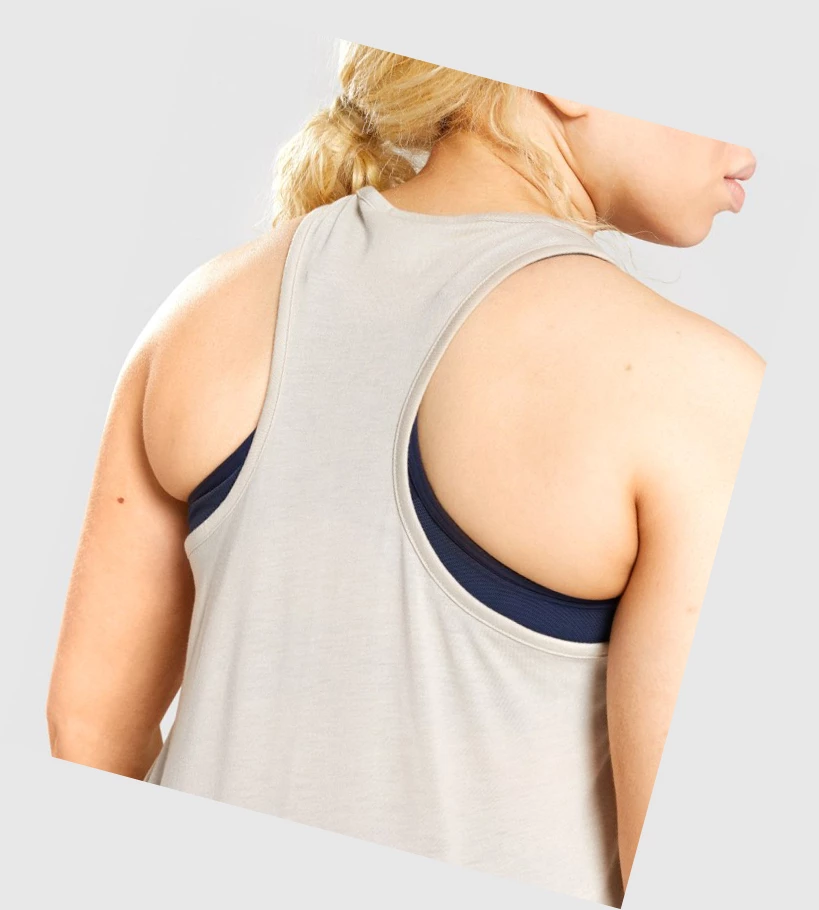 Gymshark Koulutus Oversized Naisten Hihaton Paita Harmaat | TOKMIE982