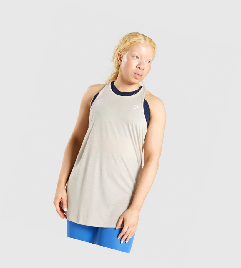 Gymshark Koulutus Oversized Naisten Hihaton Paita Harmaat | TOKMIE982