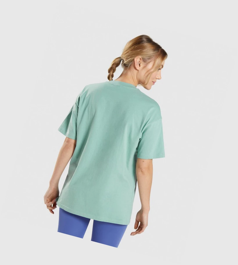 Gymshark Koulutus Oversized Naisten T Paidat Sininen | FSDKZW480