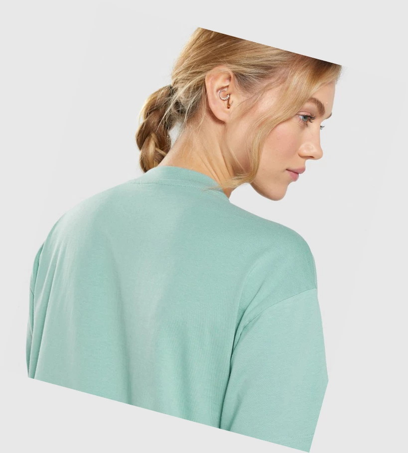 Gymshark Koulutus Oversized Naisten T Paidat Sininen | FSDKZW480