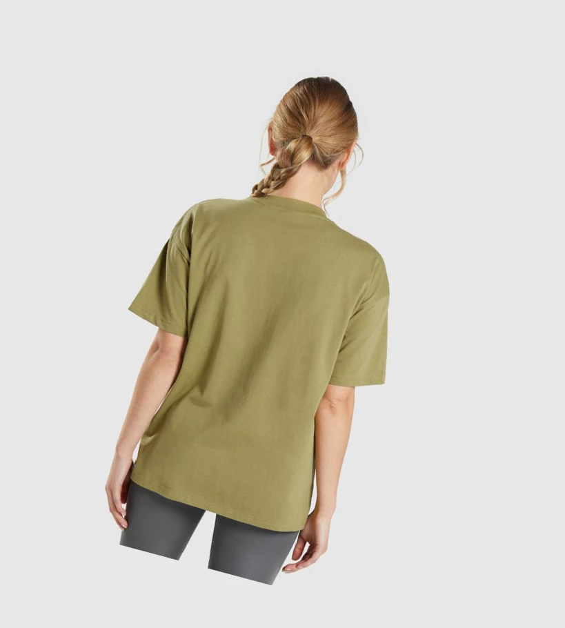 Gymshark Koulutus Oversized Naisten T Paidat Vihreä | GLCUHD803