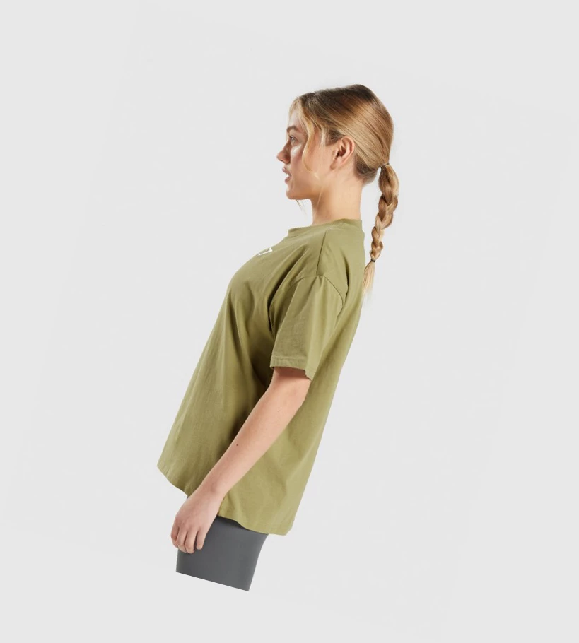 Gymshark Koulutus Oversized Naisten T Paidat Vihreä | GLCUHD803