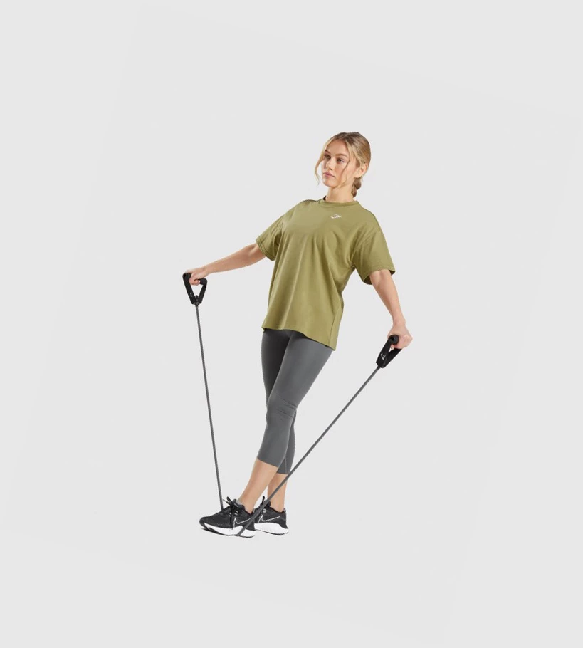 Gymshark Koulutus Oversized Naisten T Paidat Vihreä | GLCUHD803