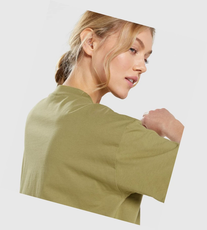 Gymshark Koulutus Oversized Naisten T Paidat Vihreä | GLCUHD803