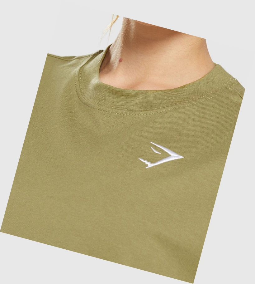 Gymshark Koulutus Oversized Naisten T Paidat Vihreä | GLCUHD803