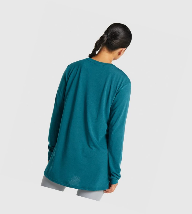 Gymshark Koulutus Oversized Naisten T Paidat Turkoosi | HWGLUD172