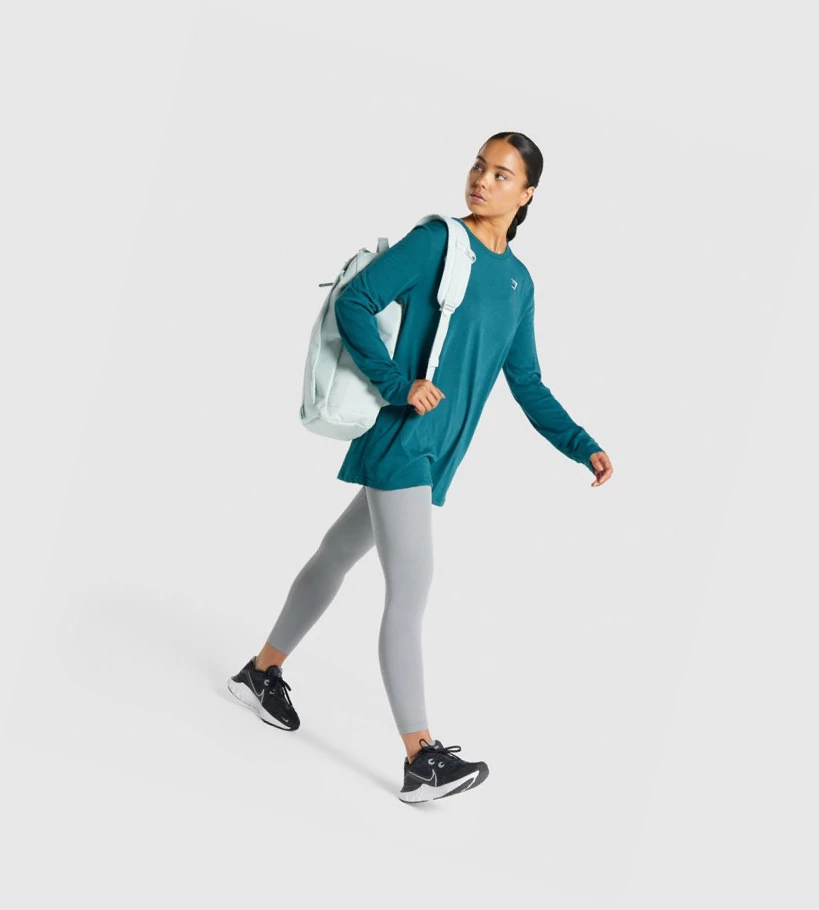 Gymshark Koulutus Oversized Naisten T Paidat Turkoosi | HWGLUD172