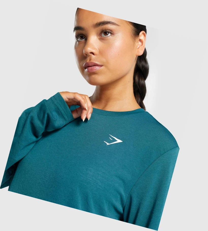 Gymshark Koulutus Oversized Naisten T Paidat Turkoosi | HWGLUD172