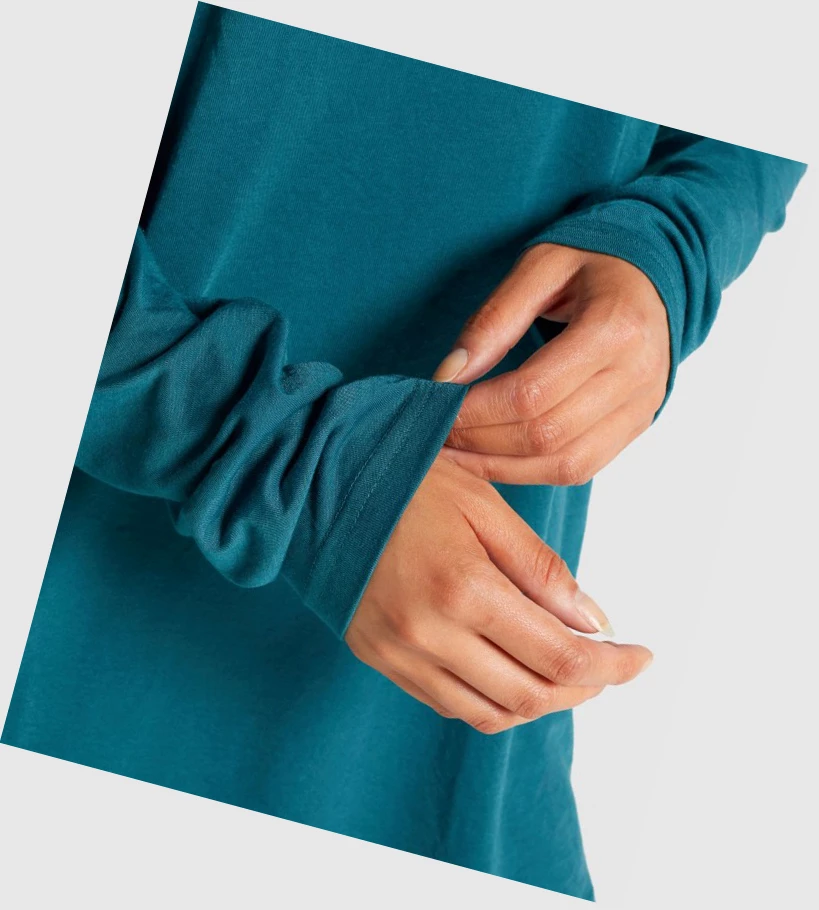 Gymshark Koulutus Oversized Naisten T Paidat Turkoosi | HWGLUD172