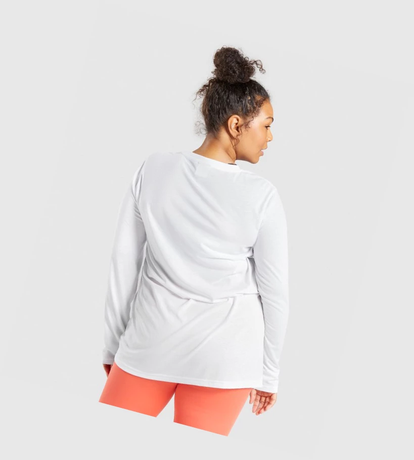 Gymshark Koulutus Oversized Naisten T Paidat Valkoinen | LEZGBY948