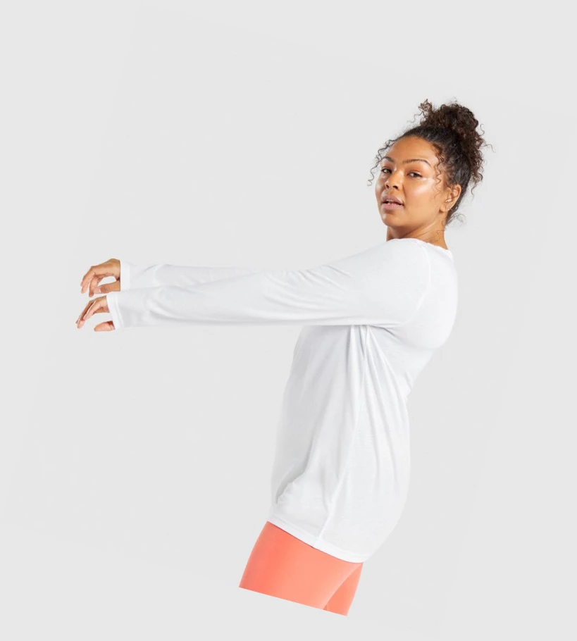 Gymshark Koulutus Oversized Naisten T Paidat Valkoinen | LEZGBY948