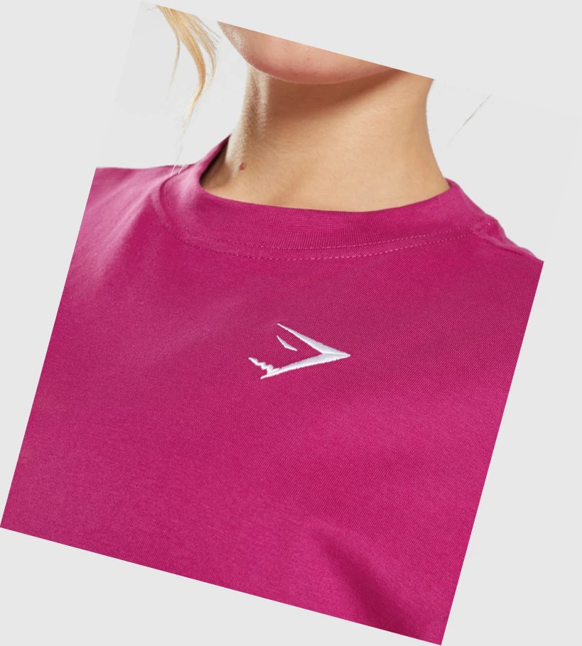 Gymshark Koulutus Oversized Naisten T Paidat Pinkki | MURCHI807