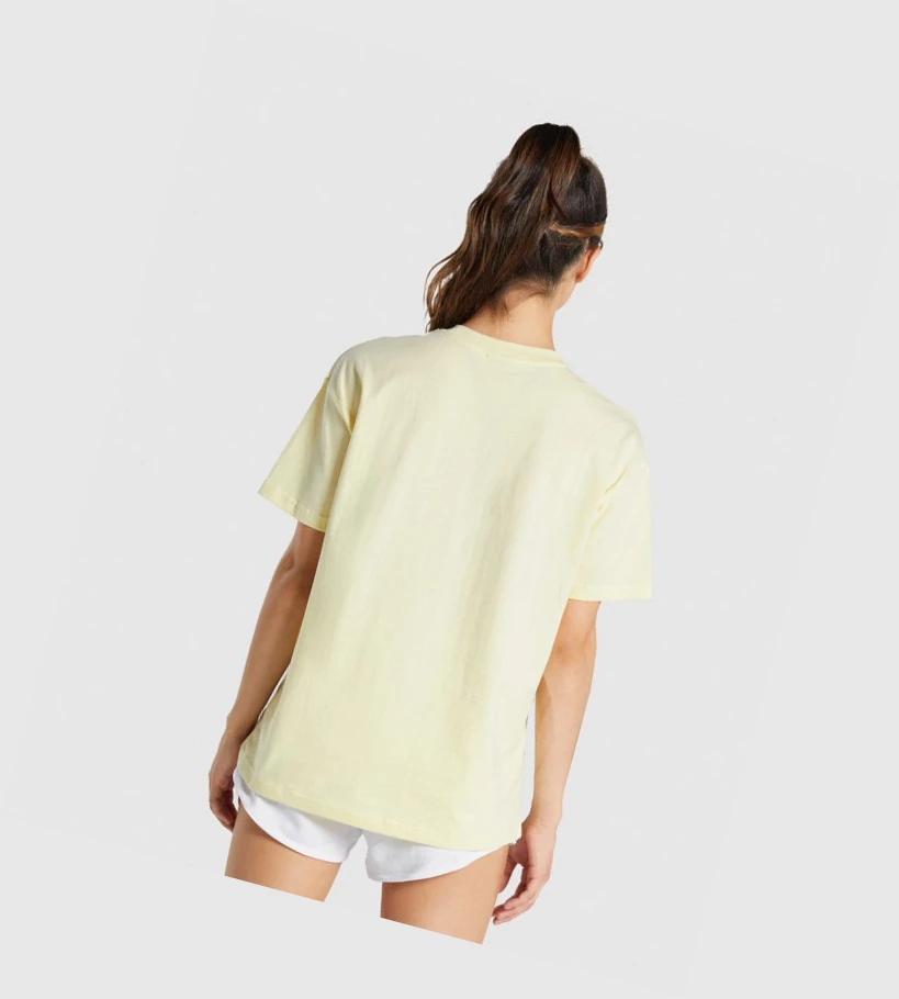 Gymshark Koulutus Oversized Naisten T Paidat Vaaleankeltainen | OATGCL801