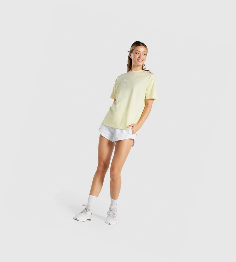 Gymshark Koulutus Oversized Naisten T Paidat Vaaleankeltainen | OATGCL801