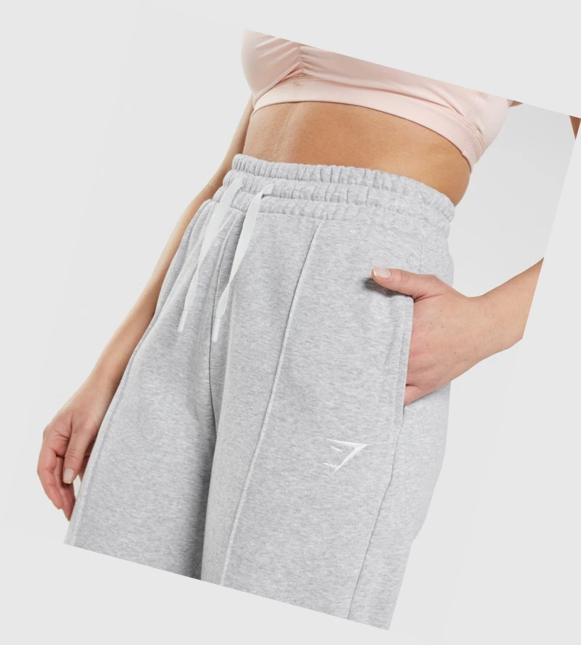 Gymshark Koulutus Straight Leg Naisten Juoksuvaatteet Vaaleanharmaat | UIYZPS579