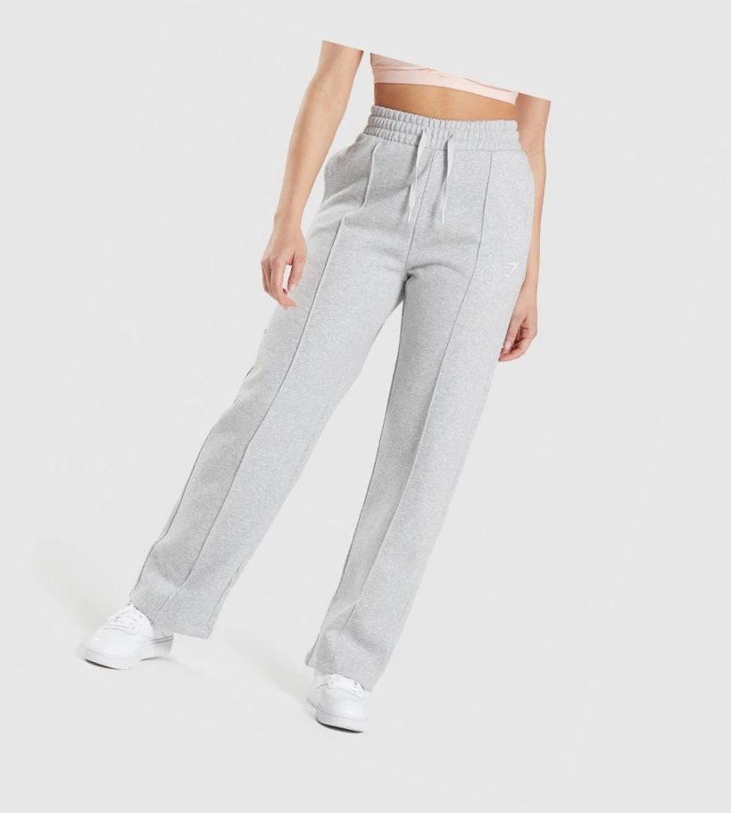 Gymshark Koulutus Straight Leg Naisten Juoksuvaatteet Vaaleanharmaat | UIYZPS579