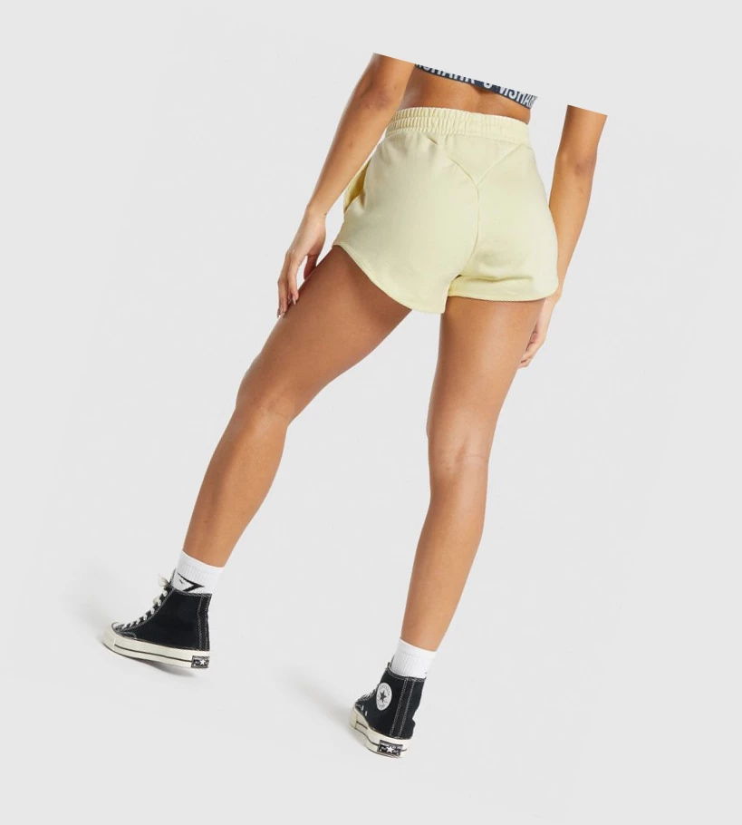 Gymshark Koulutus Sweat Naisten Shortsit Keltainen | KHBLXE419