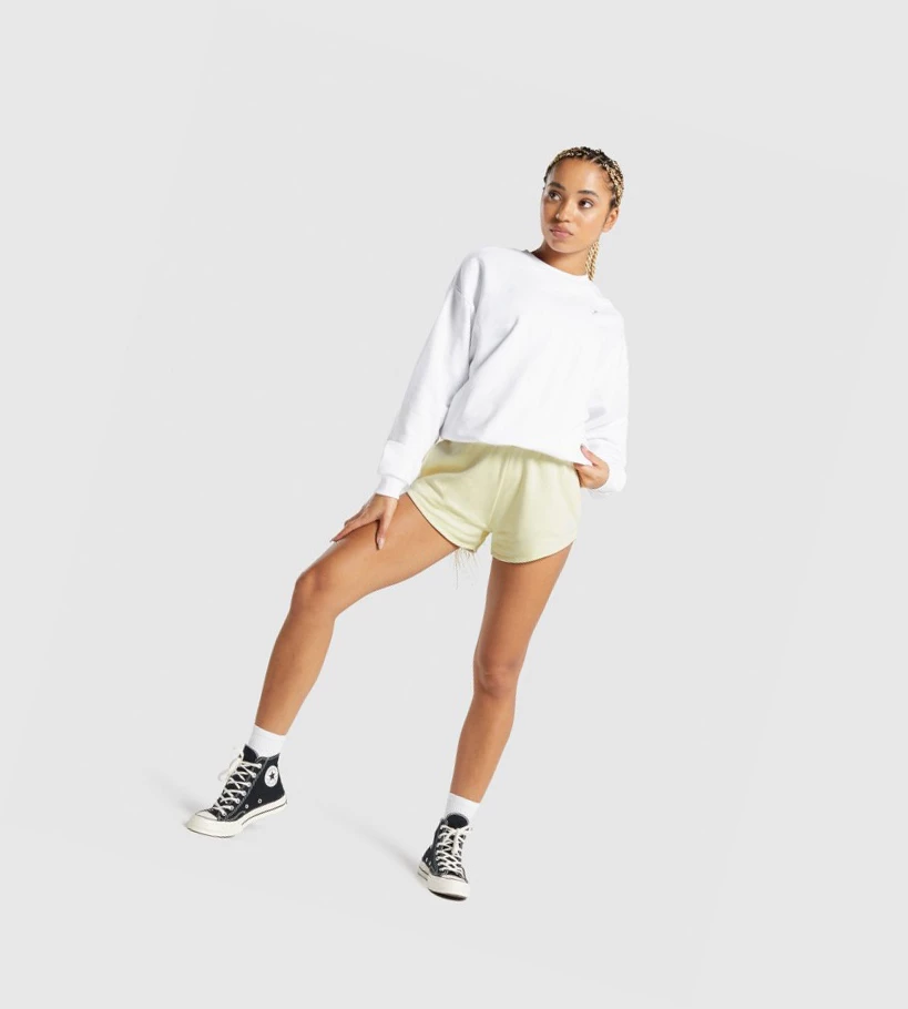 Gymshark Koulutus Sweat Naisten Shortsit Keltainen | KHBLXE419