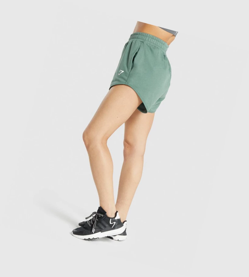 Gymshark Koulutus Sweat Naisten Shortsit Vihreä | LFYMHB869
