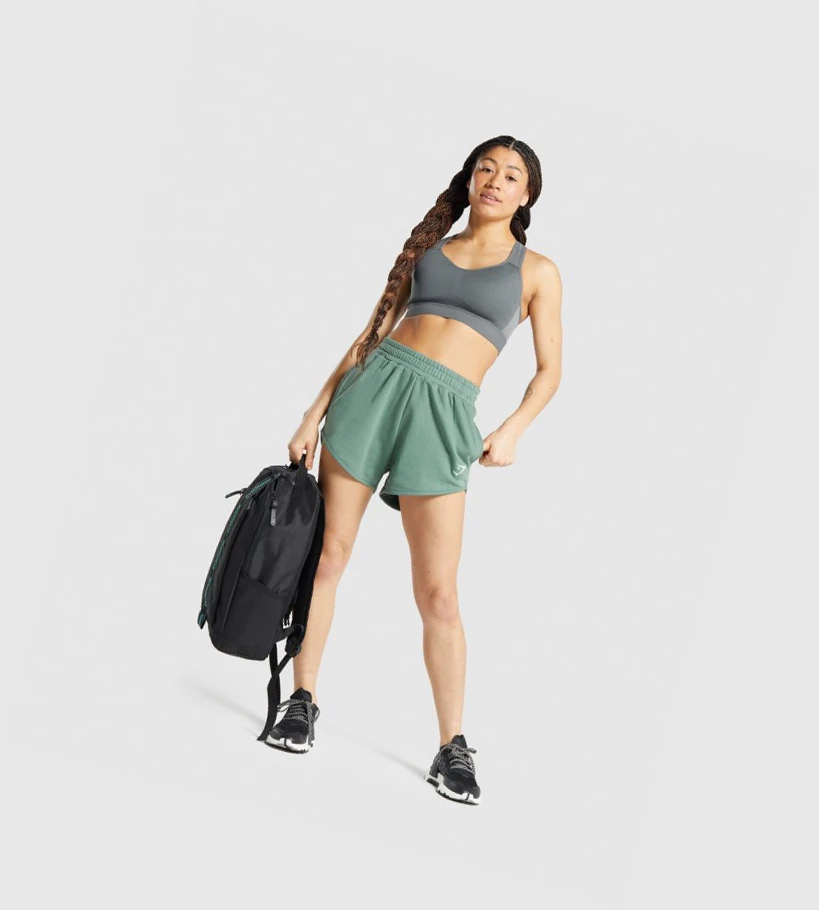 Gymshark Koulutus Sweat Naisten Shortsit Vihreä | LFYMHB869