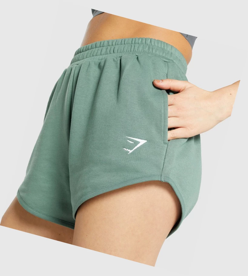 Gymshark Koulutus Sweat Naisten Shortsit Vihreä | LFYMHB869